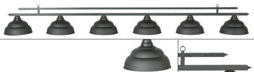 Лампа на шесть плафонов D38 (черная)